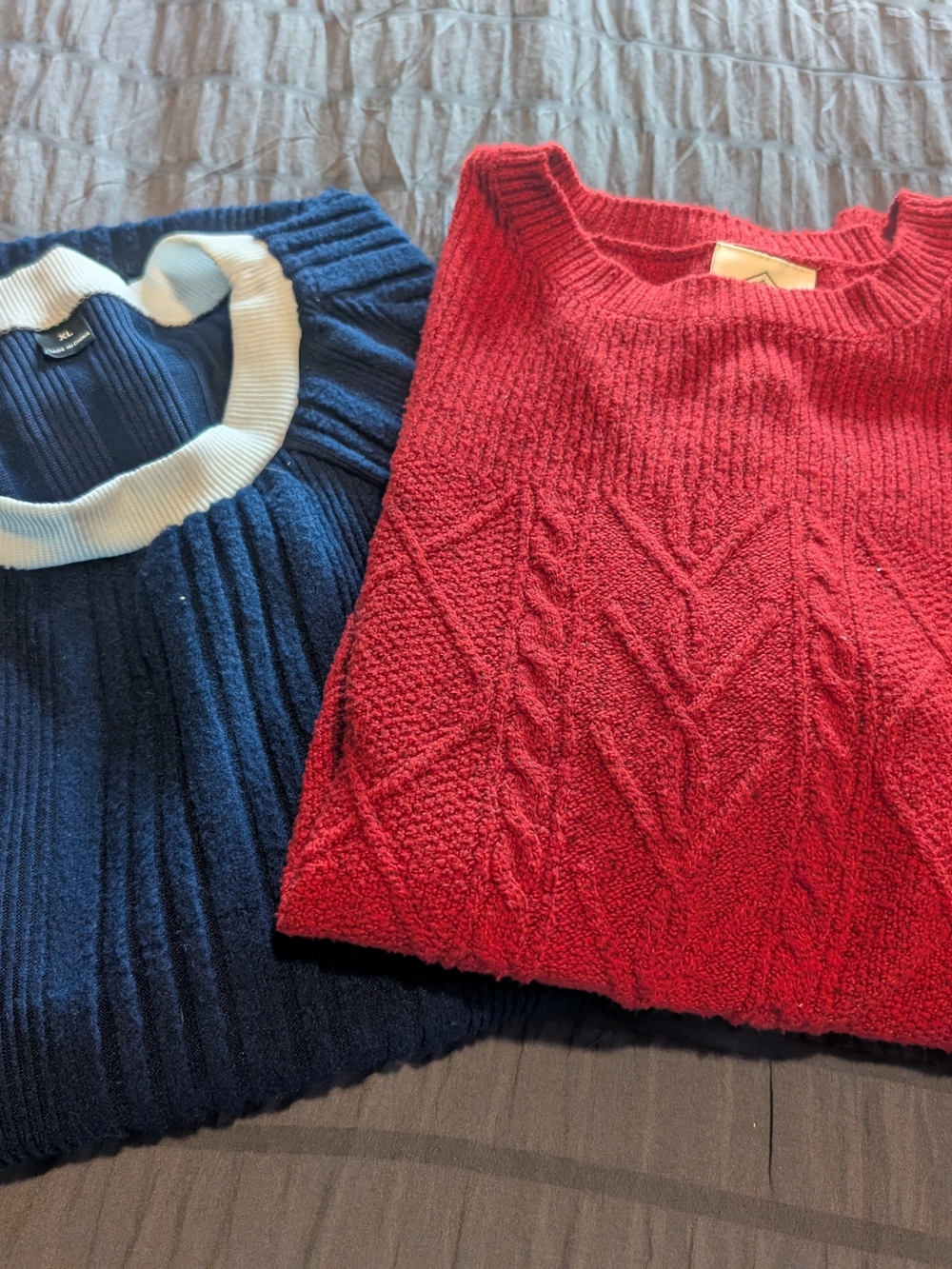 Red Cable-Knit Women's Sweater